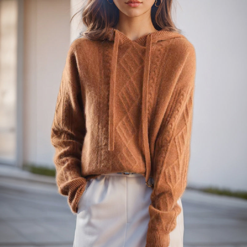 Molly - Women's Cable Knit Hoodie