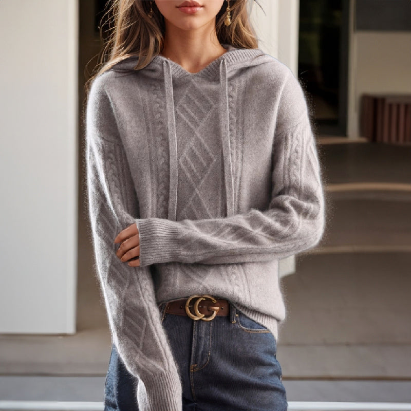Molly - Women's Cable Knit Hoodie