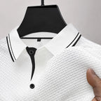Nash  - Men's Textured Casual Button Polo Shirt