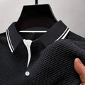 Nash  - Men's Textured Casual Button Polo Shirt