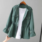 Natalia - Women's Utility Drawstring Windbreaker Jacket