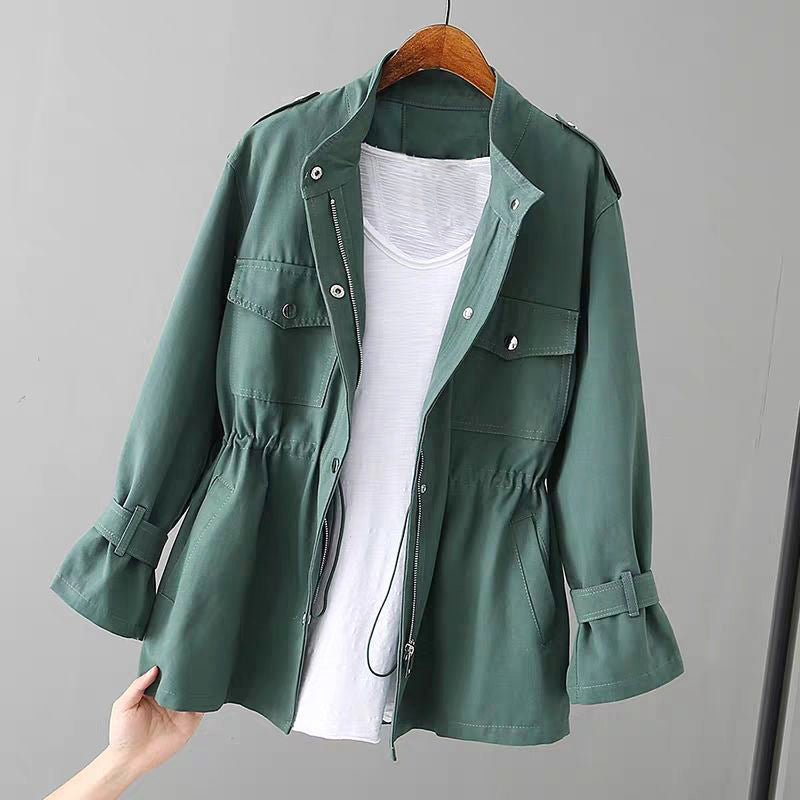 Natalia - Women's Utility Drawstring Windbreaker Jacket