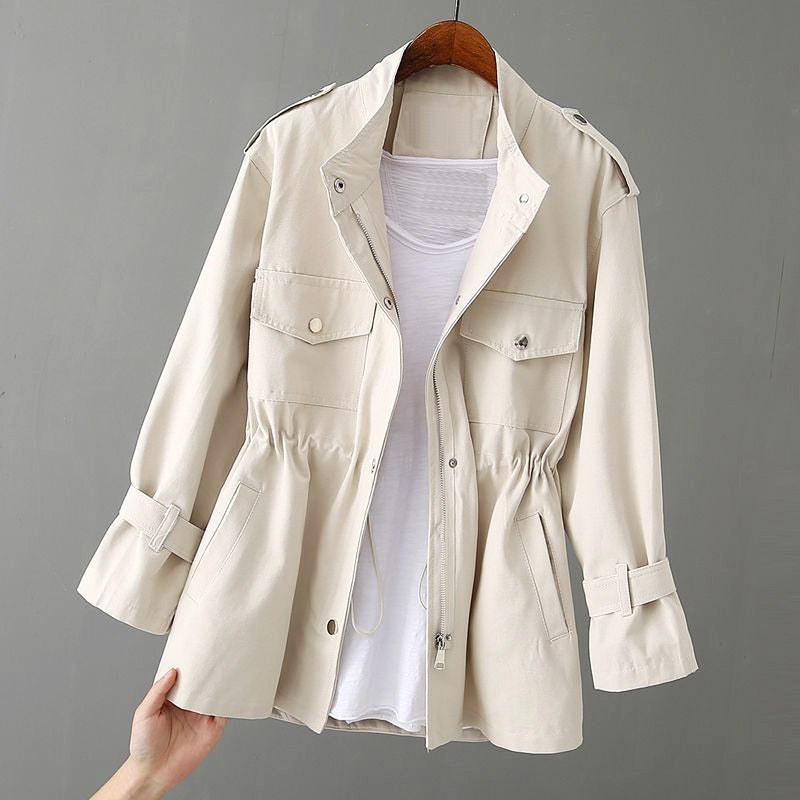 Natalia - Women's Utility Drawstring Windbreaker Jacket