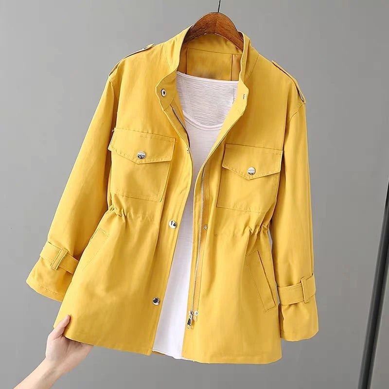 Natalia - Women's Utility Drawstring Windbreaker Jacket