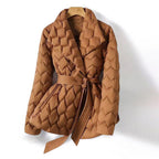 Natalie - Women's Belted Quilted Down Jacket