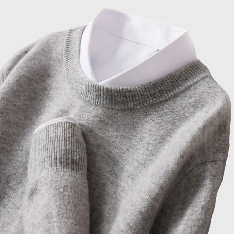 Nate - Men's Crew Neck Fine Knit Sweater