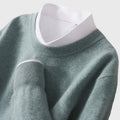 Nate - Men's Crew Neck Fine Knit Sweater