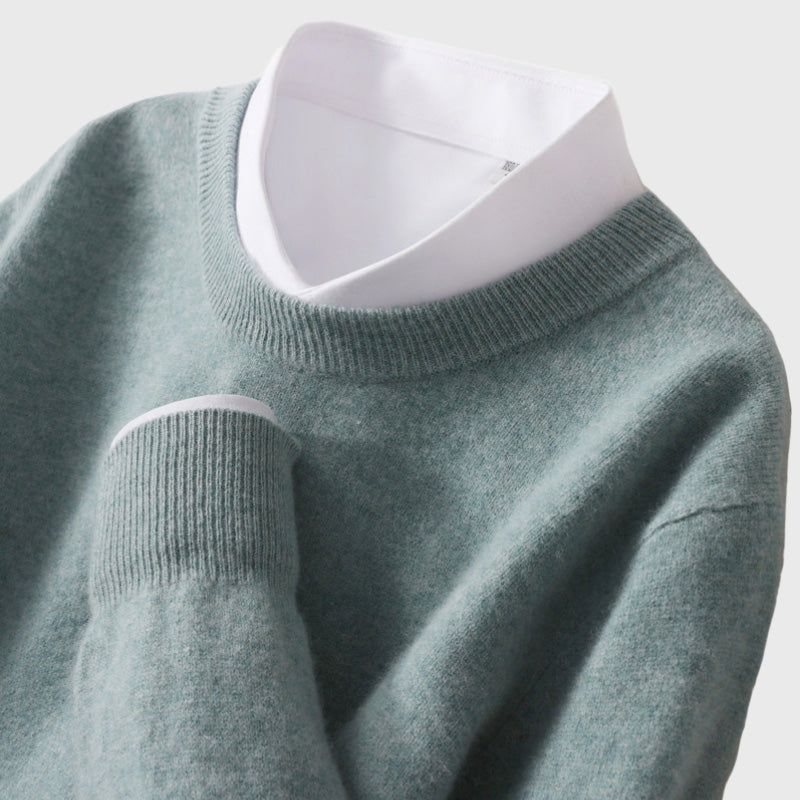 Nate - Men's Crew Neck Fine Knit Sweater