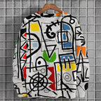 Oliver - Men's Abstract Graphic Crewneck Sweater