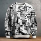 Oliver - Men's Abstract Graphic Crewneck Sweater