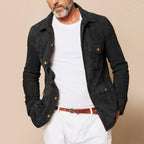 Pablo - Men's Casual Button-Front Suede Jacket