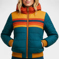Piper - Women's Retro Colorblock Hooded Puffer Jacket