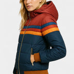 Piper - Women's Retro Colorblock Hooded Puffer Jacket