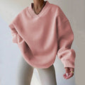 Quinn - Women's Oversized V-Neck Pullover