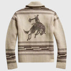 Rafael - Men's Western Motif Knit Cardigan