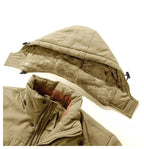 Rafael - Men's Cargo Parka with Fleece Lining and Hood