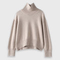 Reese - Women's Knit Cashmere Turtleneck Sweater