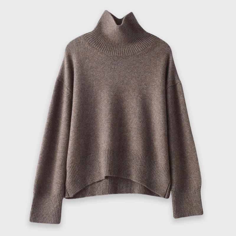 Reese - Women's Knit Cashmere Turtleneck Sweater