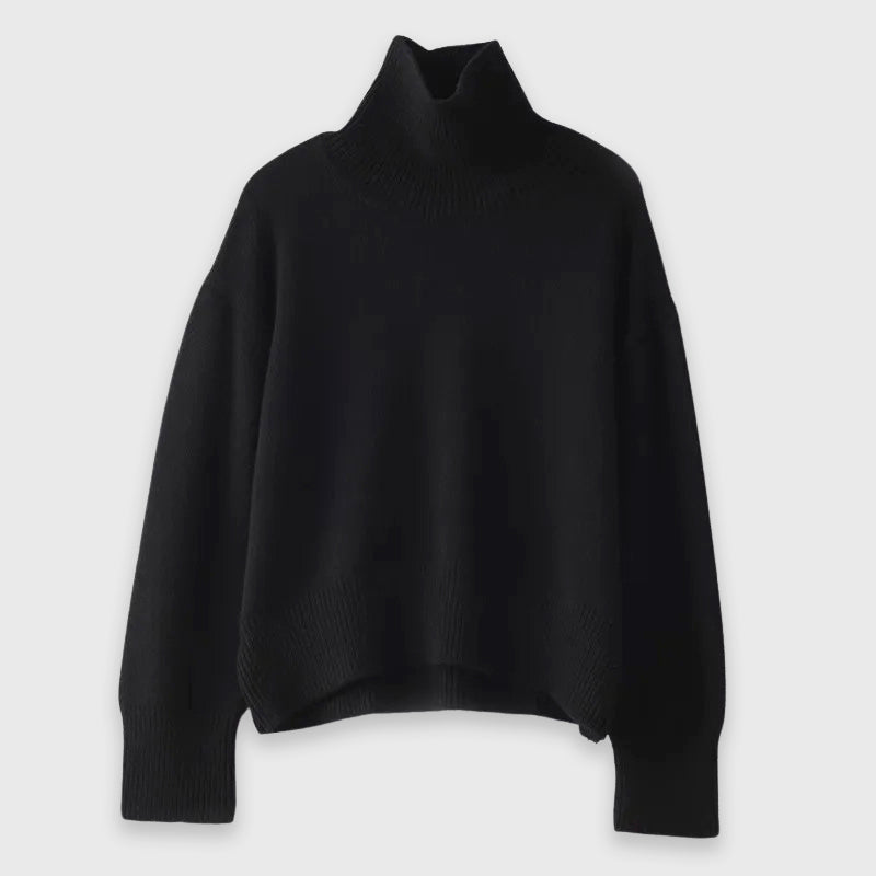 Reese - Women's Knit Cashmere Turtleneck Sweater