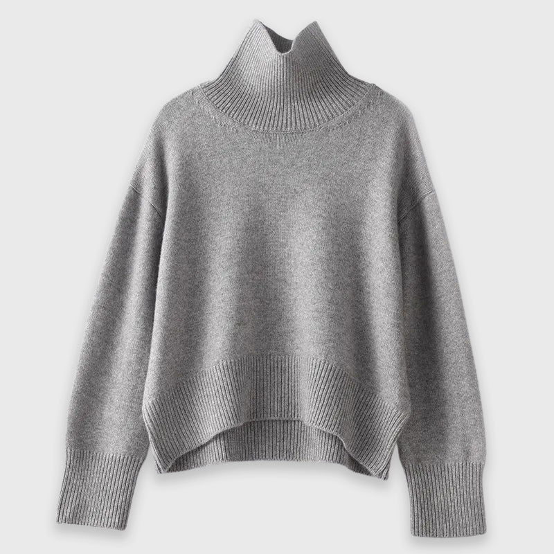Reese - Women's Knit Cashmere Turtleneck Sweater