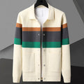 Samson - Men's Casual Striped Button-Front Cardigan