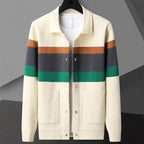 Samson - Men's Casual Striped Button-Front Cardigan