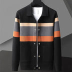 Samson - Men's Casual Striped Button-Front Cardigan