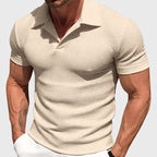Sebastian - Men's Textured Short Sleeve Polo Shirt