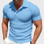 Sebastian - Men's Textured Short Sleeve Polo Shirt