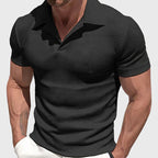 Sebastian - Men's Textured Short Sleeve Polo Shirt