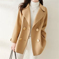 Stella - Women's Double-Breasted Woolen Short Coat