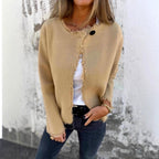 Stella - Women's Round Neck Cropped Lightweight Jacket