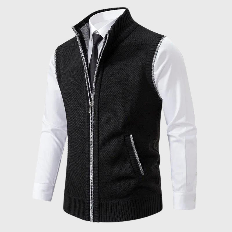 Timothy - Men's Zip-Up Sweater Vest