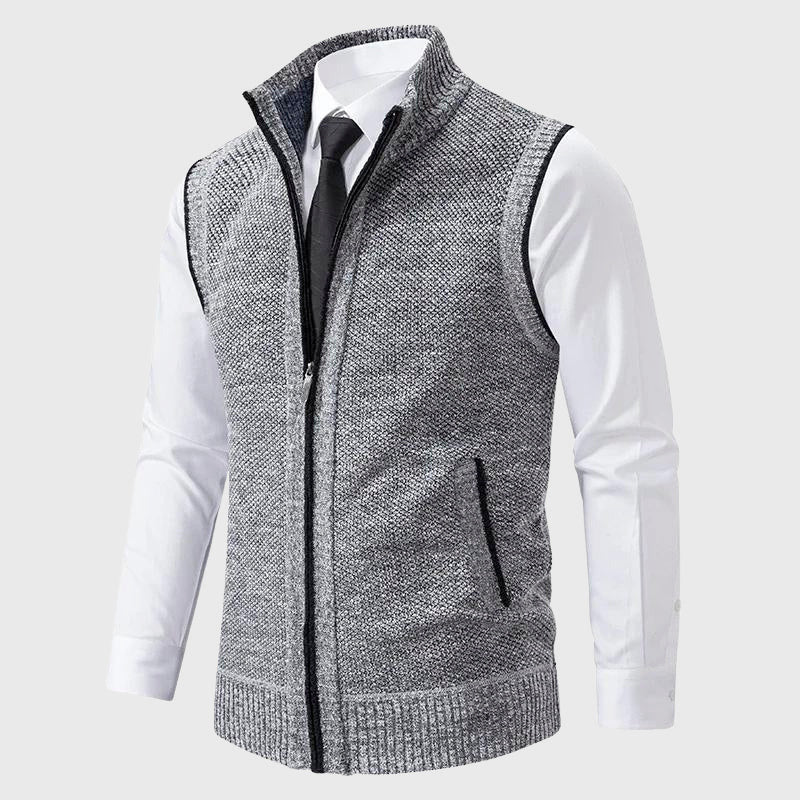 Timothy - Men's Zip-Up Sweater Vest
