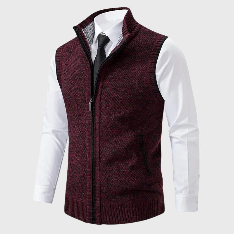 Timothy - Men's Zip-Up Sweater Vest