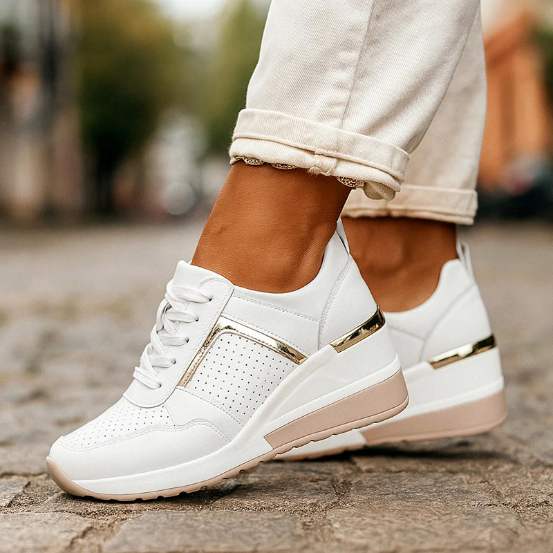 Trinity - Women's Lace-Up Platform Casual Sneakers