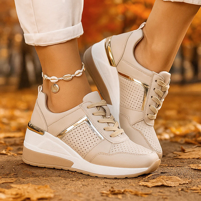 Trinity - Women's Lace-Up Platform Casual Sneakers