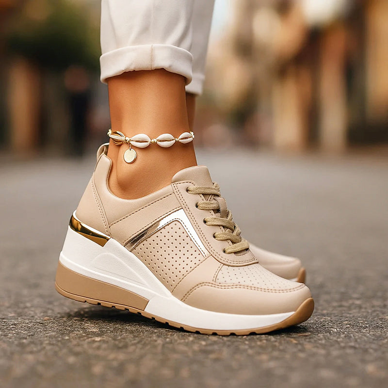Trinity - Women's Lace-Up Platform Casual Sneakers