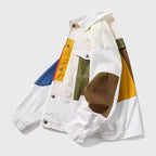 Troy - Men's Colorblock Patchwork Denim Jacket