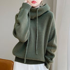 Valeria - Women's Casual Wool Knit Hoodie