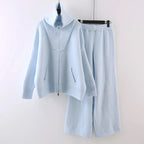 Vera - Women's Knit Zip-Up Two-Piece Set