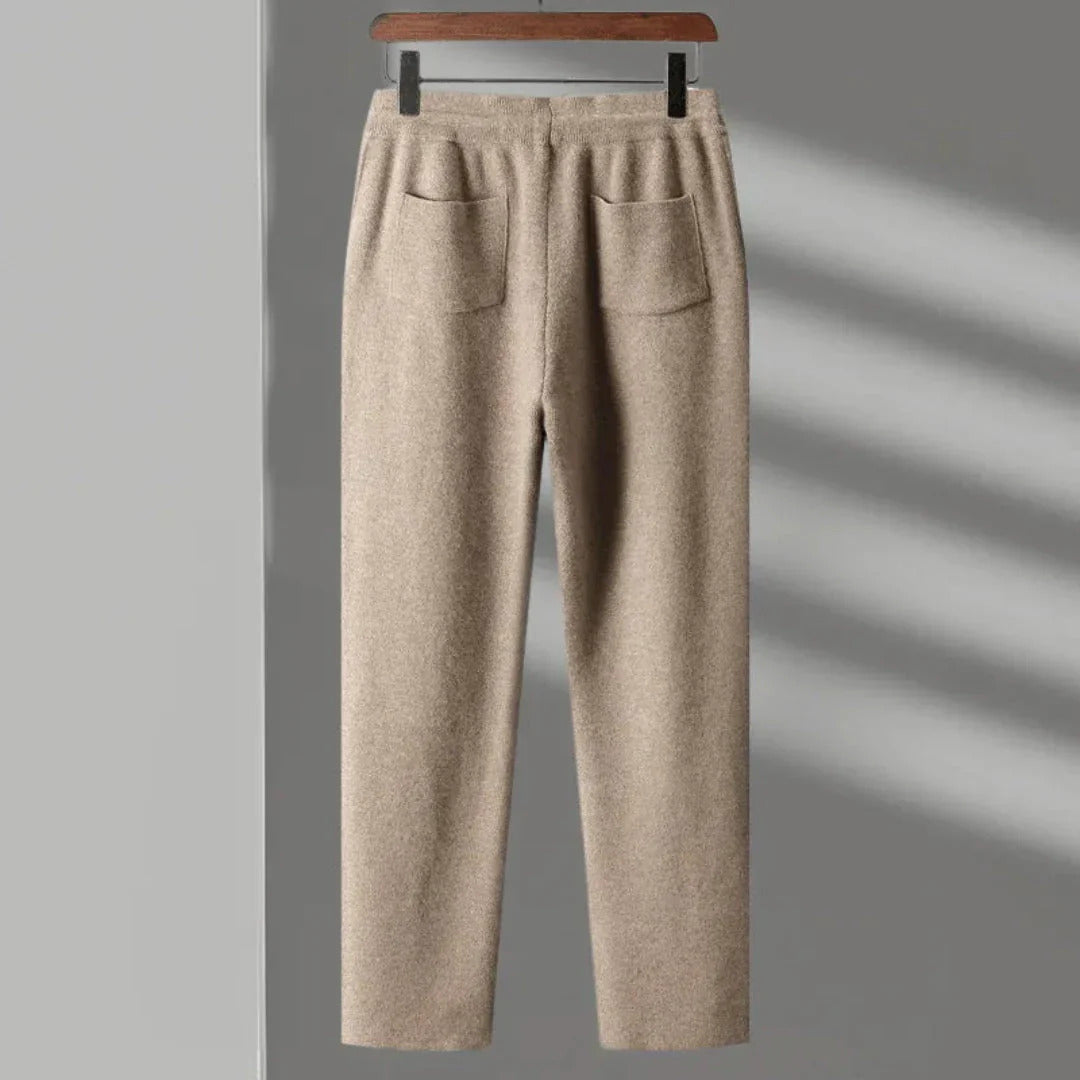 Walker - Men's Ribbed Wool Hoodie & Drawstring Trousers Set