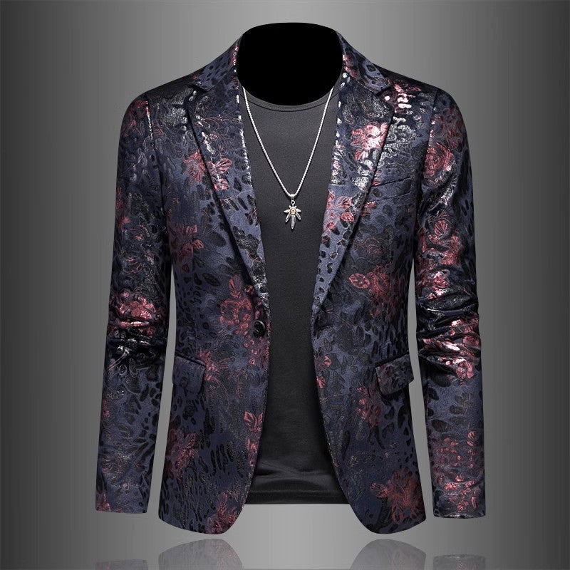 Wesley - Men's Floral Jacquard Blazer