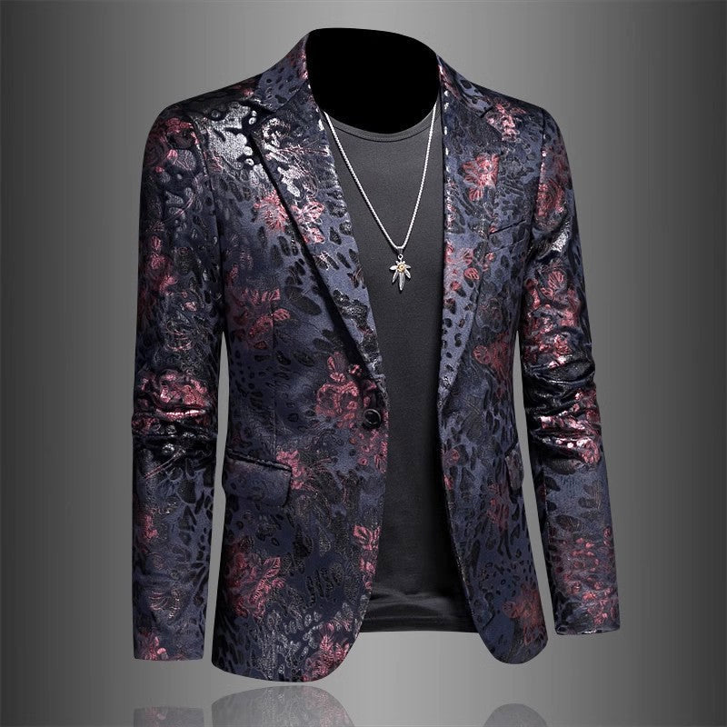 Wesley - Men's Floral Jacquard Blazer