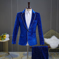 Wyatt - Men's Royal Velvet Starry Suit Set