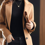 Zoey - Women's Tailored Notch Lapel Wool Blend Blazer