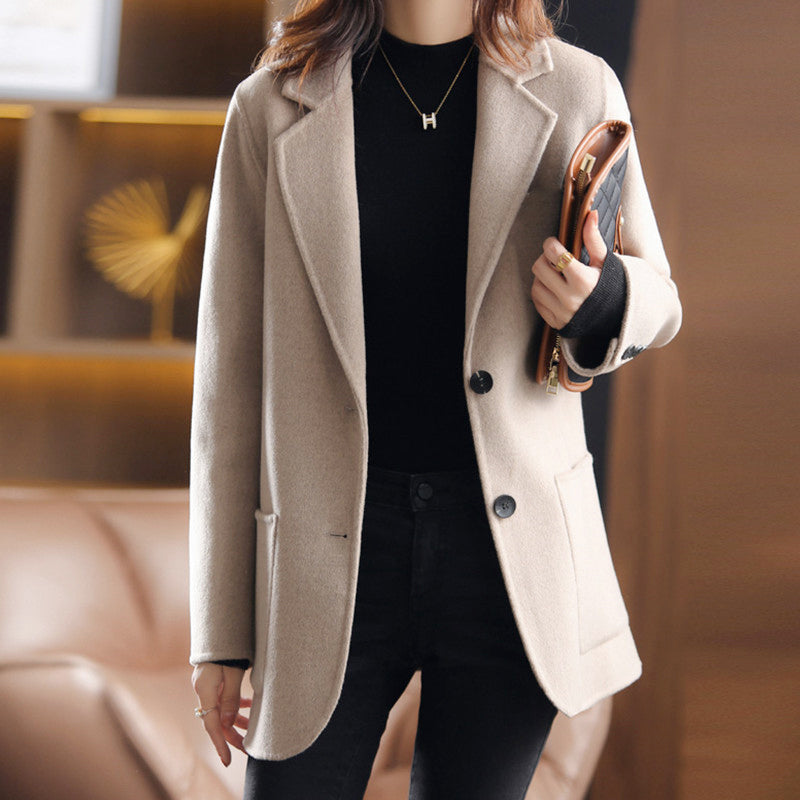 Zoey - Women's Tailored Notch Lapel Wool Blend Blazer
