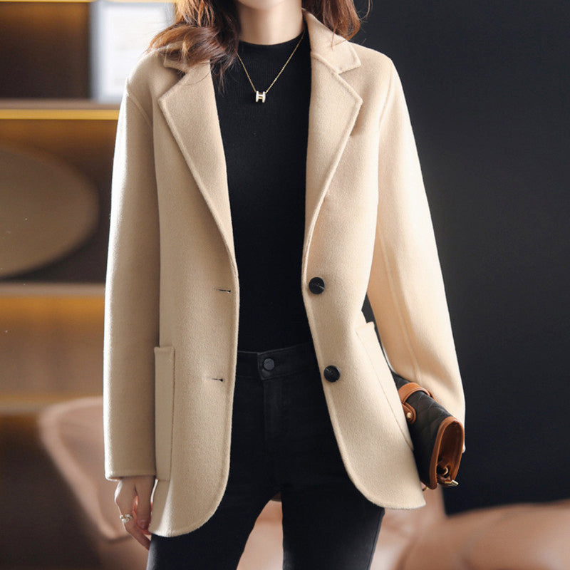 Zoey - Women's Tailored Notch Lapel Wool Blend Blazer
