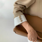 Adelaide - Women's Oversized Collarless Blazer & Pleated Trouser Suit