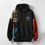 Aiden - Men's Color-Block Patchwork Hoodie with Drawstring Hood